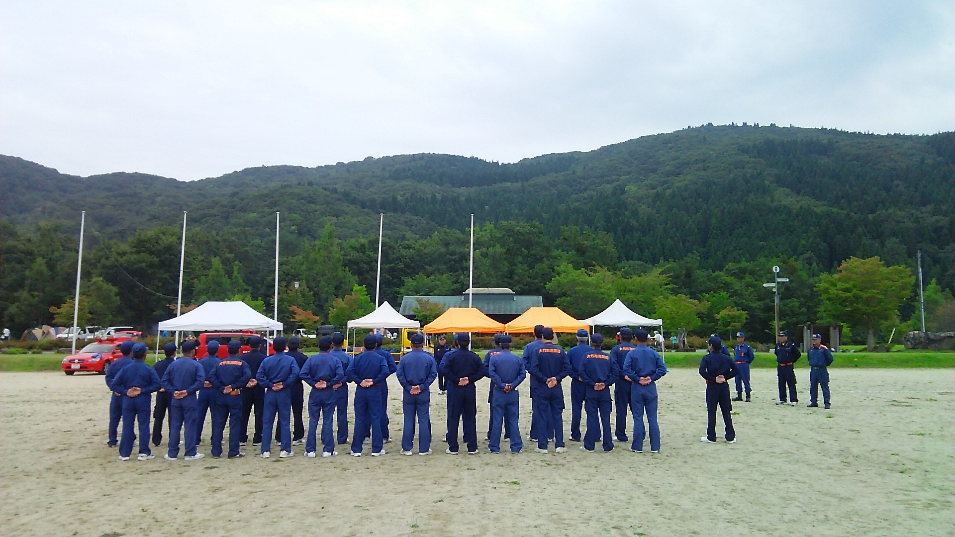 県内消防団規律訓練大会予備練習2