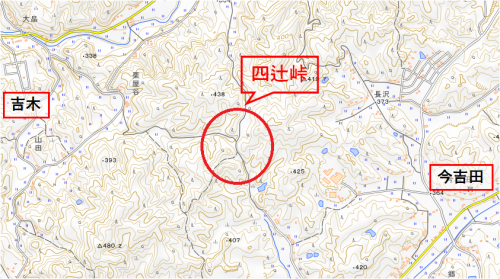 四辻峠 地図