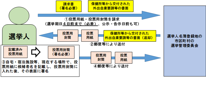 特例郵便等投票の流れ