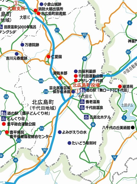 千代田地域の地図
