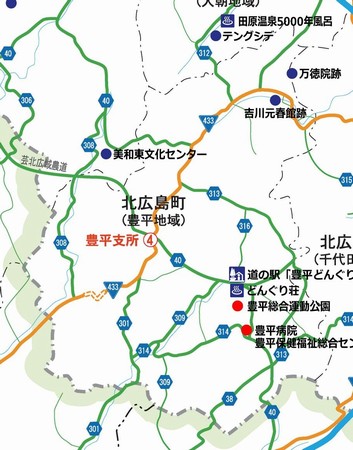 豊平地域の地図