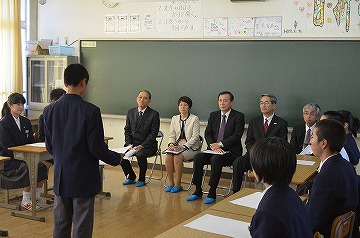 学校での説明風景