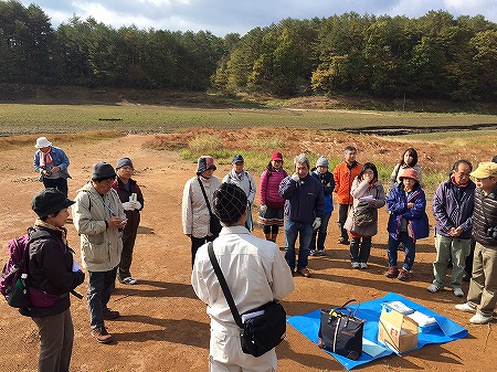 樽床遺跡群の遺物採集現場