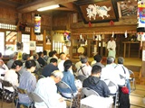 今田八幡神社参拝の様子