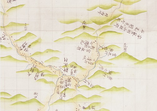 新庄村・宮迫村・岩戸村付近の古地図